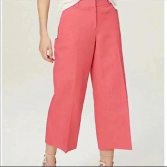 Pink Flower Patch Mineral Washed Cropped Wide Leg Pants